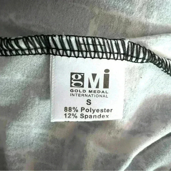 Gold Medal International Blk & Wht Pattern Leggings, Size S, EUC - Picture 4 of 5